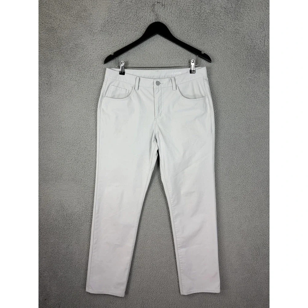 G/FORE Pants Mens 33x32 White Golf Twill 5 Pocket Khakis Cotton Blend Golf Mens